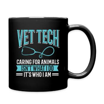 veterinarian veterinary medicine animals medicine veterinary practice - Full Colour Mug - black - Right