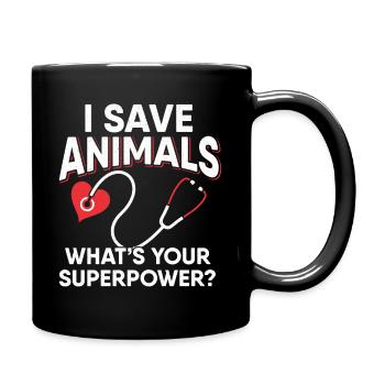 veterinarian veterinary medicine animals medicine veterinary practice - Full Colour Mug - black - Right