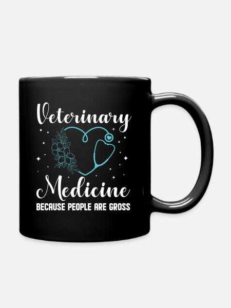 tierarzt tiermedizin tiere medizin tierarztpraxis - Tasse einfarbig - Schwarz