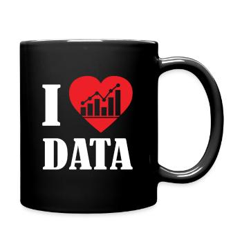 Aimer les statistiques des scientifiques des données - Mug uni - noir - Droite