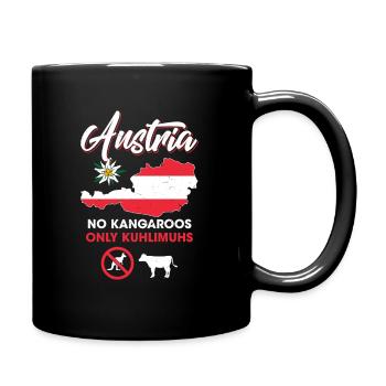 Pas de kangourous en Autriche - Mug uni - noir - Droite