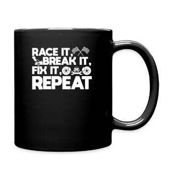 Drôle de course automobile - Mug uni - noir - Droite
