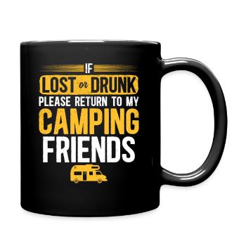 Camping Campervan Motorhome - Full Colour Mug - black - Right
