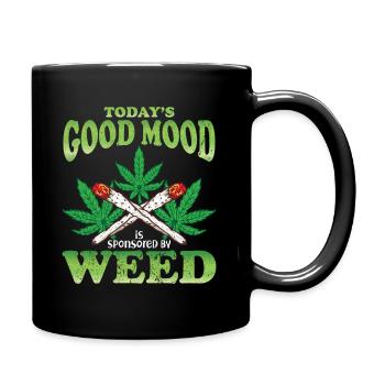 Cannabis Marihuana Weed Kiffen Kiffer Stoner CBD - Tasse einfarbig - Schwarz - Rechts