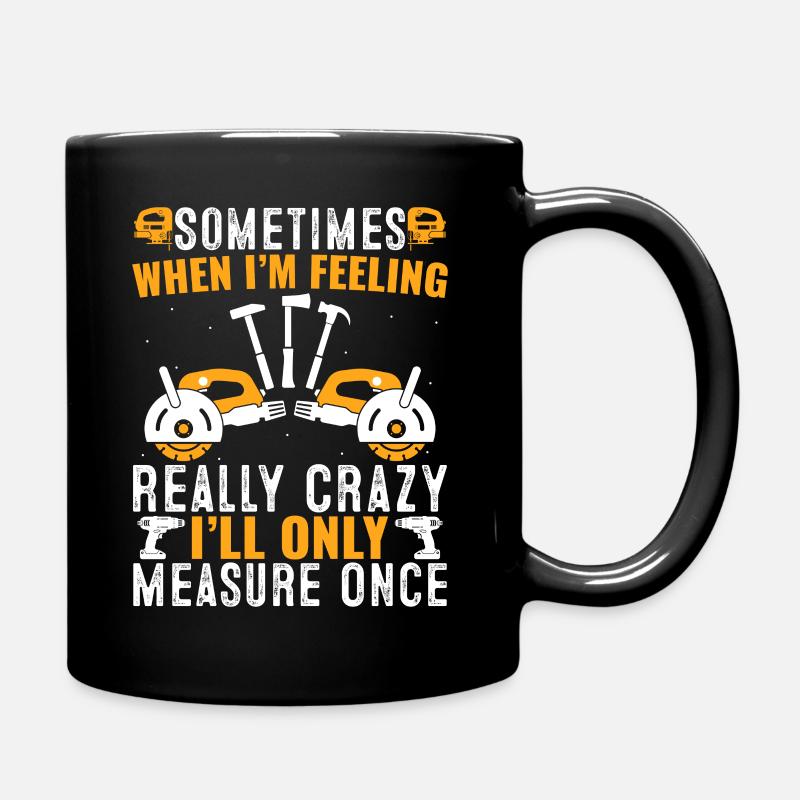 Woodworking Carpenter Joiner - Full Colour Mug - black