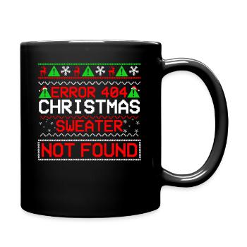Error 404 Christmas Sweater Not Found Computer - Tasse einfarbig - Schwarz - Rechts