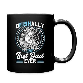 OFishally Best Dad Ever Fishing Father Fisherman - Full Colour Mug - black - Right