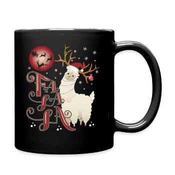 Fa la la Alpaca Noël - Mug uni - noir - Droite