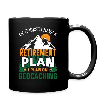 Plan de retraite Géocaching Drôle de géocache - Mug uni - noir - Droite
