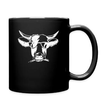 Dairy cow cow head cow farmers farmer farmer - Full Colour Mug - black - Right