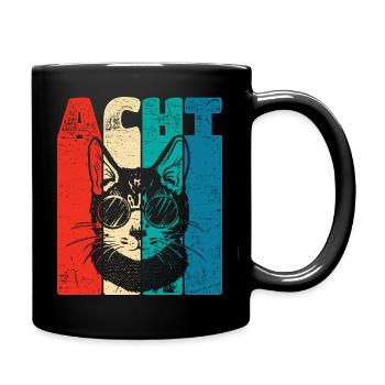 Retro Eight 8 ans 8 . Anniversaire Cool Cat - Mug uni - noir - Droite