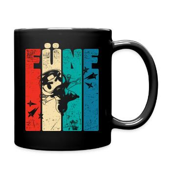 Rétro Cinq 5 ans 5 . Anniversaire Ninja Stars - Mug uni - noir - Droite