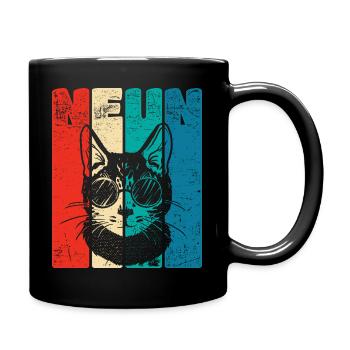 Retro Nine 9 ans 9 . Anniversaire Cool Cat - Mug uni - noir - Droite