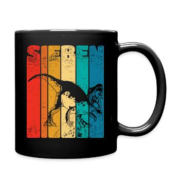 Retro Seven 7 years 7 . Birthday Barynox - Full Colour Mug - black - Right