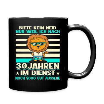 30 Jähriges Dienstjubiläum Firmenjubiläum - Tasse einfarbig - Schwarz - Rechts