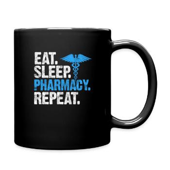 Apotheke - Tasse einfarbig - Schwarz - Rechts