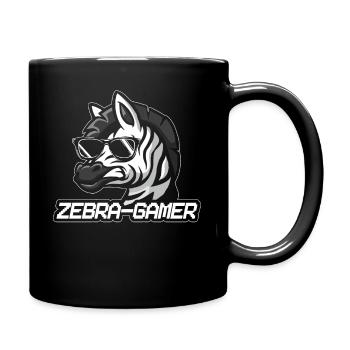 Zebra Gamer Animal Schwarz Weiß Videospiel - Tasse einfarbig - Schwarz - Rechts