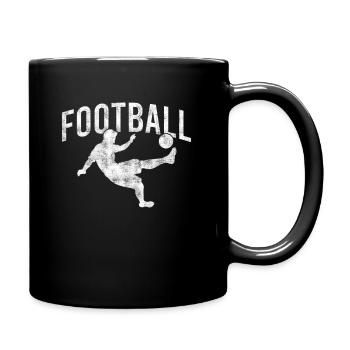 Football de football - Mug uni - noir - Droite