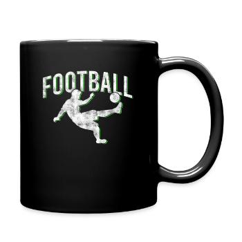 Football de football - Mug uni - noir - Droite