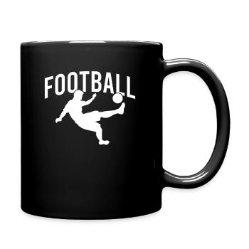 Football de football - Mug uni - noir - Droite