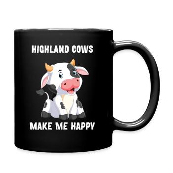 Kuh Kühe Bauernhof Landwirtschaft Geschenk - Tasse einfarbig - Schwarz - Rechts