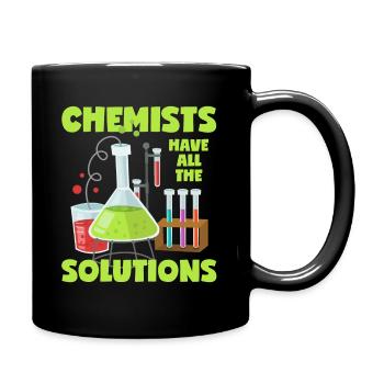 Chemist WordPlay Solution Funny Chemistry Saying - Full Colour Mug - black - Right
