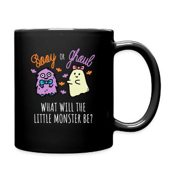 Boy Or Girl Monster Halloween Gender Reveal - Full Colour Mug - black - Right