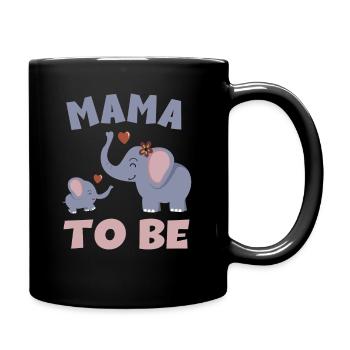 Mama To Be Elephant Baby Elephant - Bébé progéniture - Mug uni - noir - Droite