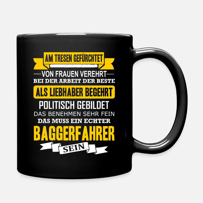 Baggerfahrer Am Tresen Gefürchtet Baggerführer Fun - Tasse einfarbig - Schwarz