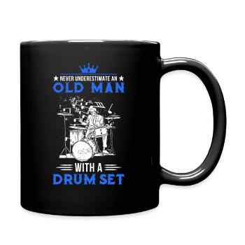 Batterie Old Man Batteur Batteur - Mug uni - noir - Droite