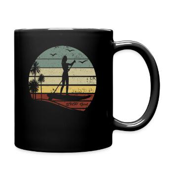 Stand Up Paddle Board - SUP Girl Water Sports - Tasse einfarbig - Schwarz - Rechts