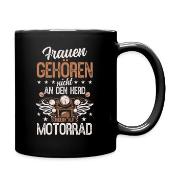 Motorrad - Tasse einfarbig - Schwarz - Rechts