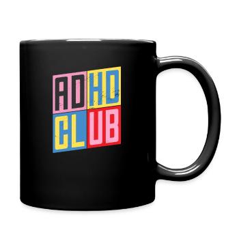 ADHD Club / Attention Deficit Hyperactivity - Full Colour Mug - black - Right