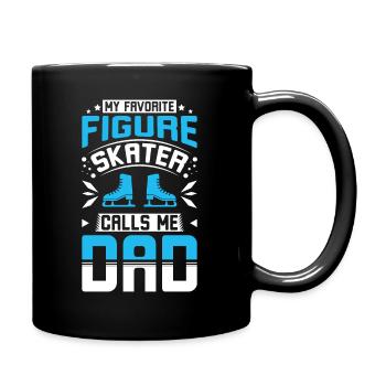 FIgur skating dad - Tasse einfarbig - Schwarz - Rechts