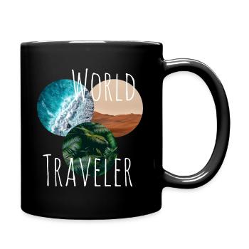 Tour du monde - Mug uni - noir - Droite