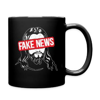 Fake News Anti-Religion Agnostic Atheist - Full Colour Mug - black - Right