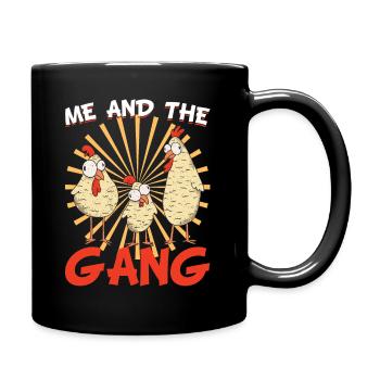 Le gang et moi Poulet d’élevage de poulaillers - Mug uni - noir - Droite