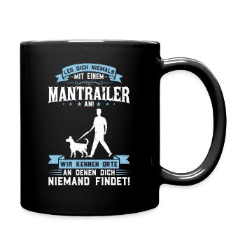 Suchhund Findehund Fährtenhund Mantrailer - Tasse einfarbig - Schwarz - Rechts