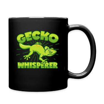 Gecko Whispering Lizard Salamander Lizard - Full Colour Mug - black - Right