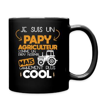 Papy - Agriculteur - Agricole - Ferme - Cadeau - Mug uni - noir - Droite