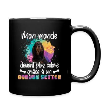 Monde coloré gordon setter Setter Gordon - Tasse einfarbig - Schwarz - Rechts