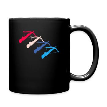 Vintage Retro Crossbow Shooter Gift - Full Colour Mug - black - Right