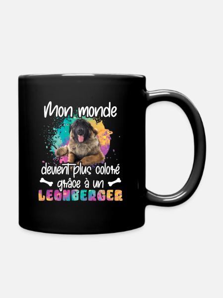 Monde coloré Leonberger chien - Tasse einfarbig - Schwarz