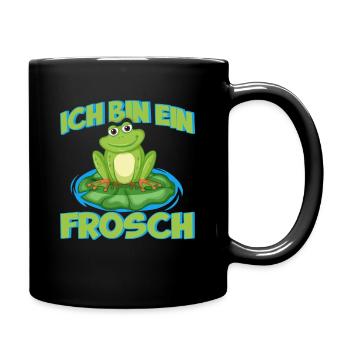 Ich Bin Ein Frosch Frösche Geschenk - Tasse einfarbig - Schwarz - Rechts
