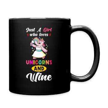 Wein lustig - Tasse einfarbig - Schwarz - Rechts