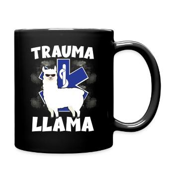 Trauma Llama Sanitäter Rettungsdienst - Tasse einfarbig - Schwarz - Rechts
