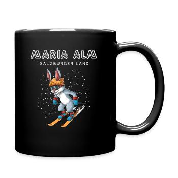 Maria Alm Salzburger Land Österreich Retro Ski - Tasse einfarbig - Schwarz - Rechts
