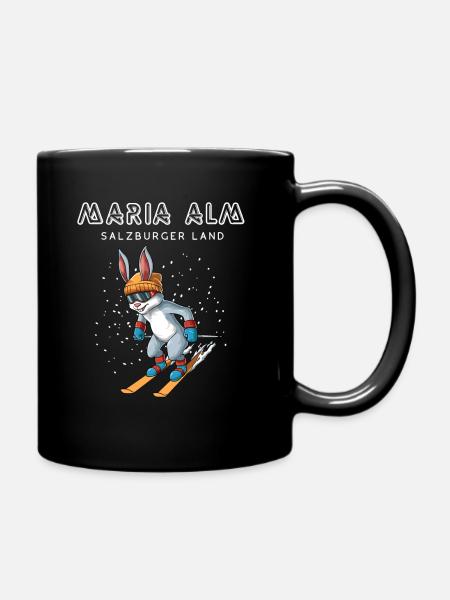 Maria Alm Salzburger Land Österreich Retro Ski - Tasse einfarbig - Schwarz