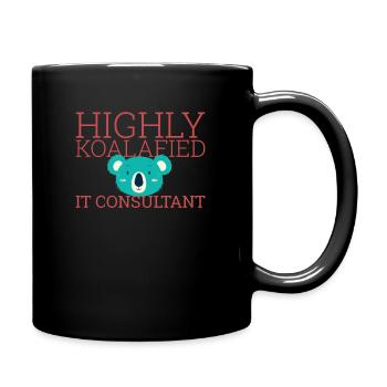 "IT-Consultant Koalafied | IT-Consultant" - Tasse einfarbig - Schwarz - Rechts