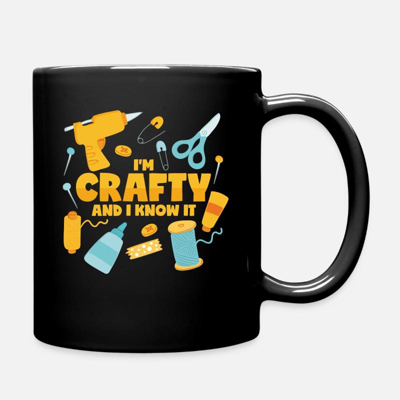Basteln Spruch DIY Bastelnachmittag Kreativ - Tasse einfarbig - Schwarz
